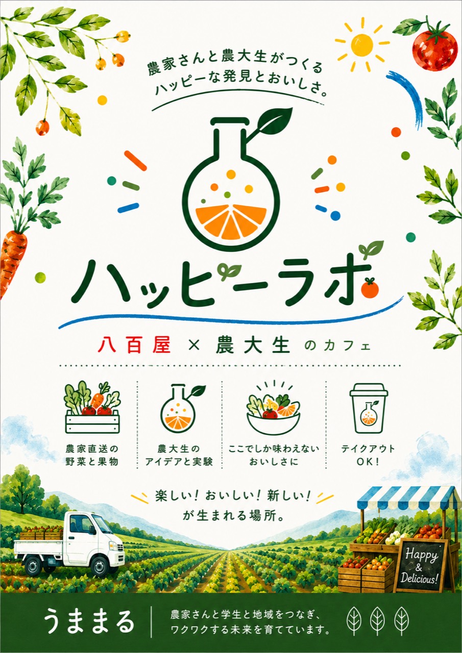 ハッピーラボの活動内容を紹介するポスター